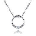 wholesale 925 Silver Cross Key Pendant Necklace with Heart-shaped Zircon Ins European and American Silver Jewelry for Women Wholesale-0-2