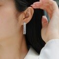 wholesale 925 Silver New Light Luxury Moissanite Tassel Ear Thread Women's High-End Sense Cross-Border Popular Live Streaming Best-Seller Earring Wholesale-0-3