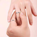 wholesale 925 Sterling Silver Adjustable Open Ring with Design Sense for Maker Our Love Couple Give You My Love-0-3