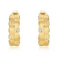 wholesale Gold retro luxury braided brushed diamond stud earrings for women, small and unique high-end fashion antique style new collection-0-4