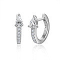 wholesale 18k Gold Plated S925 Silver New Simple and Fashionable 3*5mm Teardrop Pear-shaped Moissanite Earrings-0-0