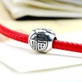 wholesale Sterling silver vintage Chinese-style wish-fulfilling prayer spacer beads turning beads red cord bracelet accessories-0-5
