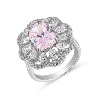 wholesale S925 Sterling Silver Ring with Ice-Cut High Carbon Diamond, Ins Light Luxury Premium Proposal Engagement Ring-Style 7 (7g)  Size 7