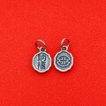 wholesale 925 Sterling Silver New Chinese Style Retro Wealth and Fortune Attracting Red Rope Small Pendant DIY Bracelet Phone Strap Pendant Silver Accessory-0-2