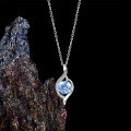 925 Sterling Silver 1-Carat Moissanite Pendant Necklace, Women's Ins Korean Style New Fashion-0-1