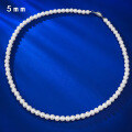 wholesale S925 Silver Large 8mm Strongly Lustrous Round Pearl Vintage French-style Collarbone Necklace Fashion Wholesale-0-1