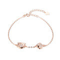 wholesale Fashion rose gold jewelry accessories Korean S925 silver zirconia catfish-shaped elegant bracelet for women-0-4