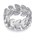wholesale S925 Sterling Silver Leaf Wrap Ring for Women, Hot-Selling Style in Cross-Border E-Commerce, Factory Dropshipping-0-1
