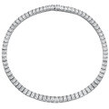 925 Silver One-Carat Moissanite Emerald Necklace with Full Pavé, Unisex Luxury Design-0-3