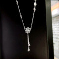 wholesale S925 Sterling Silver Lily of the Valley Tassel Necklace for Women, Petal-Inspired Forest Style Sweet and Luxurious High-End Sense Collarbone Chain with Chinese Aesthetic-0-5