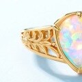 wholesale S925 Sterling Silver Korean Style New Simple Geometric Opal Ring Vintage Striped Ring Drop Shipping-0-3