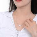 wholesale S925 Sterling Silver New Moissanite Necklace, Light Luxury Niche Pendant, Amazon Cross-border Wholesale Women's Collarbone Chain-0-3