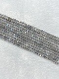 wholesale Metal material natural gray moonstone loose beads labradorite blue moonstone string beads semi-finished crystal DIY jewelry accessory beads 3mm-0-5