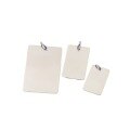 wholesale 990 Sterling Silver DIY Engraving Plain Couple Pendant Hip-hop Rectangle Blank Tag Accessory-0-4
