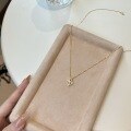 wholesale S925 Sterling Silver Iris Flower Pendant Necklace for Women, Luxury Minimalist Diamond-Accented Collarbone Chain-0-3