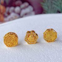 wholesale S925 silver plated Zhajilamu Yellow Jambhala spacer beads DIY bracelet necklace accessories handmade pure silver Yujian'er Bagua-Zajiram one