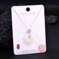S925 Sterling Silver Hetian Jade Pendant Necklace, New Chinese Style Maitreya Buddha Locklace-0-9