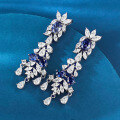 wholesale S925 full silver inlaid with one-carat oval tanzanite diamond, court retro style-0-1
