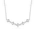 wholesale 18k gold, Au750, platinum design-inspired lab-grown diamond necklace for women, precision-crafted with genuine diamonds, elegant collarbone chain-0-4