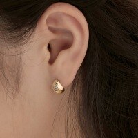 wholesale S925 Sterling Silver Cross-Border Bean-Shaped Pear Cut Zircon Design Light Luxury Ins Style Women's Earrings-Platinum DY1D0380-SW-WH 925 Silver