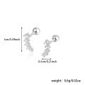 wholesale 925 Sterling Silver Cross-Border Hot-Sale Full Diamond Screw Ear Cartilage Studs Without Earplugs, Fresh and Sweet INS Zircon Earrings-0-6