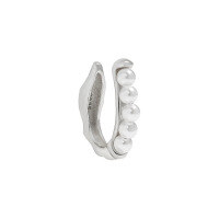 wholesale S925 Sterling Silver Minimalist French-style Versatile Irregular Pearl Ear Clip for Non-Pierced Ears with Unique Design-Platinum [single] 925 silver
