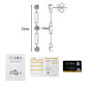 S925 Silver Moissanite Bubble Drop Earrings with 60-Point Stone-0-4