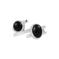 wholesale S925 Sterling Silver Ring for Women with Irregular Crossed Edge and Inlaid Black Onyx, Exuding a Cool, Niche, Chic, and Premium Vibe-JT932 [No. 14/Adjustable/Synthetic Stone]  Adjustable opening