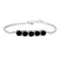 Sterling Silver Cross-Border Four-Prong Moissanite Bracelet-0-13