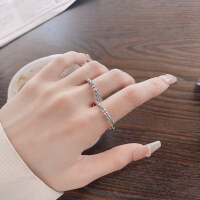 wholesale S925 Sterling Silver Retro Creative Black Myth Wukong Golden Cudgel Adjustable Ring Niche Design Index Finger Ring-1246J matte/approx. 3.6g Adjustable opening