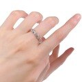 wholesale S925 Sterling Silver Full Diamond Line Minimalist Ring,Ins Style Versatile Stackable Cross-Border Design-0-4