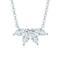 wholesale S925 Sterling Silver Necklace [Clearance with Free Shipping] Unconventional Square Zircon Pendant for Women, Small and Unique, Simple and Versatile-S-Moissanite【Clearance Free Shipping】