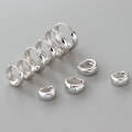 wholesale S925 Sterling Silver Minimalist Plain Hoop Earrings Sweet Niche Design Exquisite Smooth Circular Ear Clasp M06635-0-0