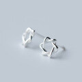 wholesale S925 Sterling Silver Unisex Minimalist Hexagram Earrings Star Ear Accessories Gift E0473-0-1