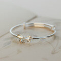 wholesale S999 Sterling Silver Bow Bracelet for Women Summer Bell Bangle Plain Circle Pure Silver Beaded Chain Minimalist Gift for Girlfriend on Qixi Festival-0-4