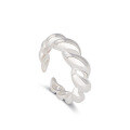 wholesale 925 Sterling Silver Twist Ring Women's Ins Style Small Design, Individual Fashion Adjustable Ring High-End Sense Index Finger Ring-0-4