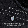 925 Sterling Silver Moissanite Pendant Necklace, Luxurious Clavicle Chain-0-0