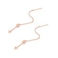 wholesale 18K Rose Gold Cupid's Arrow Heart Earrings Elegant High-End Korean Japanese Style Solid 18K 9K Yellow White Gold Jewelry-0-0