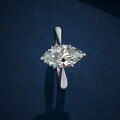 wholesale 925 silver jewelry new style 3ct white G color marquise 7*14 high carbon diamond ring-0-2