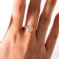 wholesale S925 gold-plated moissanite vine leaf love ring for women, minimalist luxury style with unique design, best-selling hot item-0-3