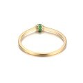 wholesale 18K Yellow Gold, 14K Rose Gold, 9K Gold Light Luxury Genuine Emerald Ring for Women, Gemstone Pinky Ring, Fashion Commuter Jewelry-0-3