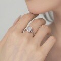 wholesale S925 Sterling Silver Hot-Selling Cross-Border Ring for Women, Premium Emerald-Cut Square Zircon Design, Fashionable and Elegant-0-2