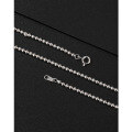 wholesale 925 Sterling Silver Beaded Necklace for Adults and Kids, Unisex Buddhist Bead Necklace, Sweater Chain, Collarbone Chain, Minimalist and Versatile-0-3