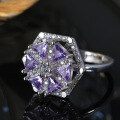 wholesale S925 Sterling Silver Fashionable and Unique Rotatable Ring for Women with Purple Zircon High-End Feel Wholesale-0-3