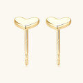wholesale 10K Gold Heart Stud Earrings for Women, Simple and Elegant Ear Accessories Wholesale, Fashionable Ins High-End Sense Ear Cartilage Piercing, Hypoallergenic-0-1