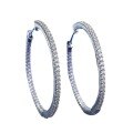wholesale S925 Silver New European and American Large Hoop Earrings with High-Carbon Diamonds, Minimalist Ear Clasps, Fashion-Forward and Versatile Cross-Border Style for Live Streaming Distribution-0-4
