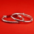 wholesale 999 Silver Retro Ethnic Mantra Scripture Push-Pull Bracelet for Children, Pure Silver Baby Full Moon Birthday Gift-0-1