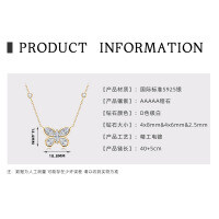 S925 Sterling Silver Butterfly Moissanite Layering Necklace-Style W [Clearance Sale with Free Shipping] Gold  925 Silver
