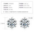 925 Sterling Silver Square Double Prong Single Stone D Color Moissanite Earrings-0-6