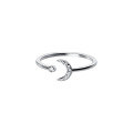 wholesale S925 Silver Nalan Simple Sweet Diamond-Inlaid Moon Ring, Crescent Finger Ring J8400-0-4